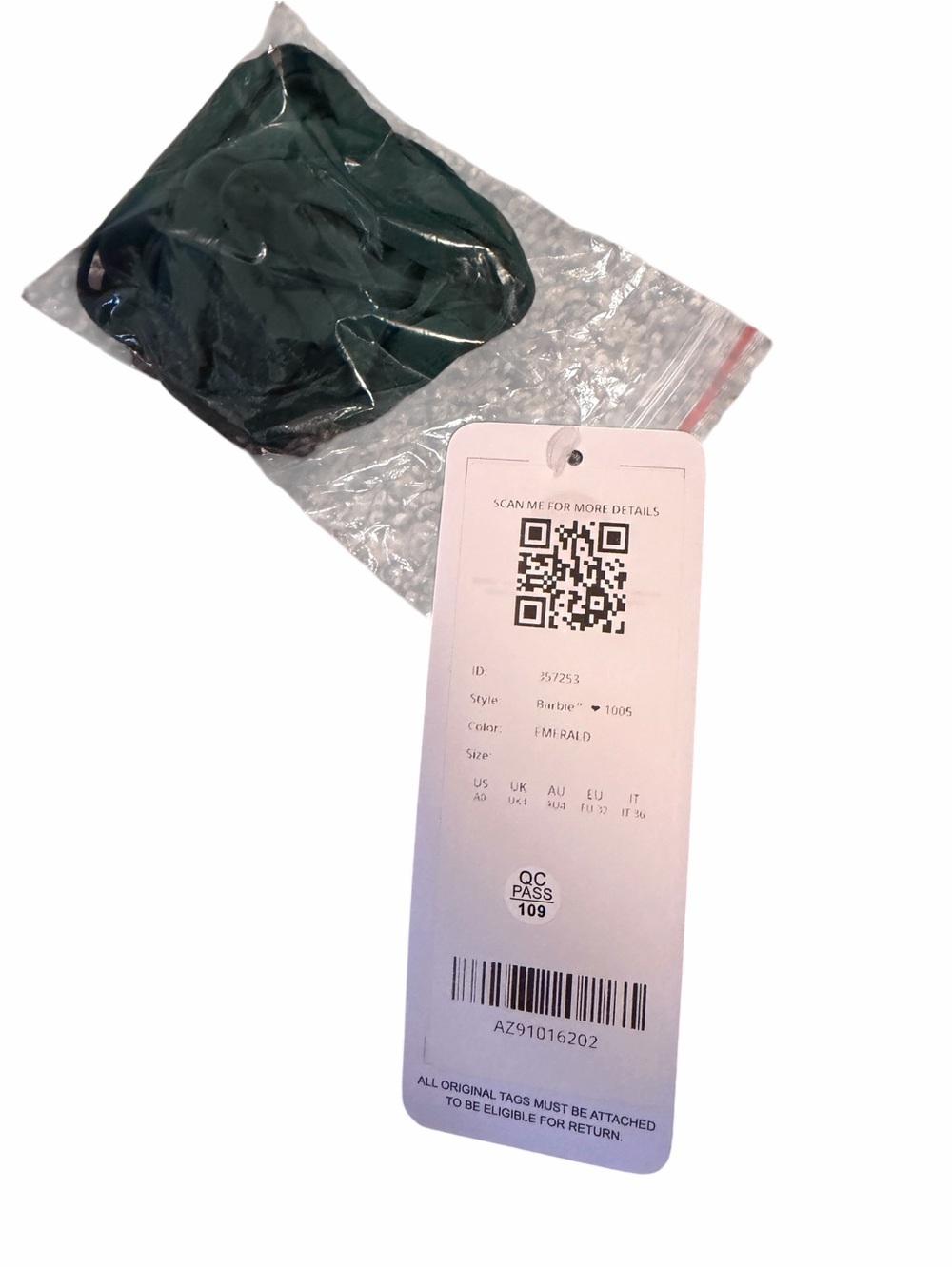 NWT Azazie Emerald Barbie 1005 Mermaid Bridesmaid Dress Size A0 - Picture 6 of 7